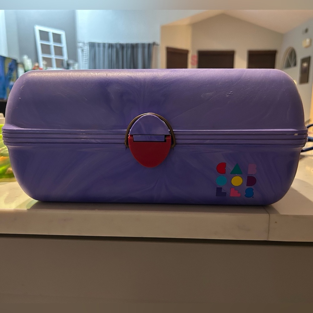 Caboodles Swirl Design Case with Red Accent